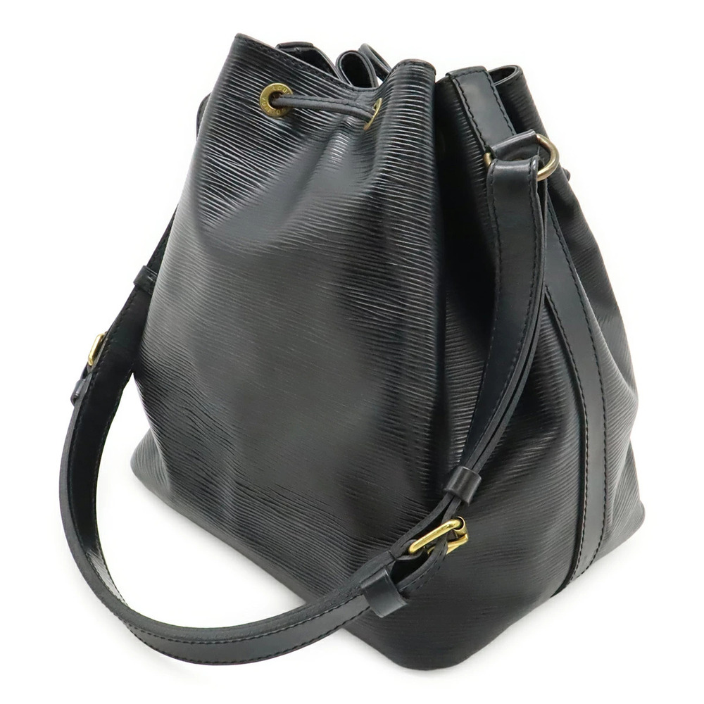 Louis Vuitton Drawstring Bag Hobo Black Shoulder Epi Noir Black